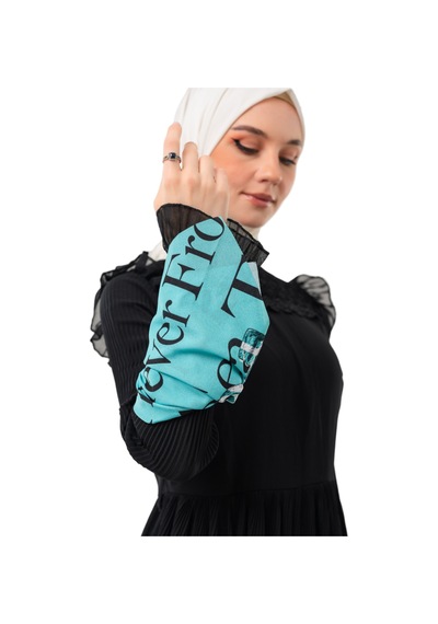 Zaytoon Filistin Atasözü Ve Geri Dönüş Anahtarı Yeşil Rengi Küçük Fular 45 45 Unisex S100050 Mavi