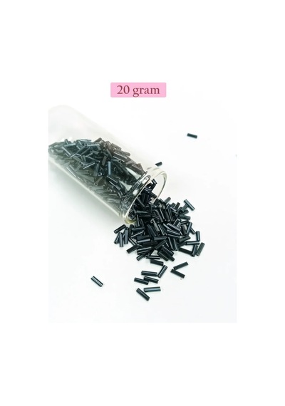 Tedar Uzun Boru Kesme Boncuk Çap 2mm Uzunluk 10 Mm - 20 Gram - Koyu Yeşil - Bnc227 Najmaddin (No:1) 8.5Cm X 10.5 Cm