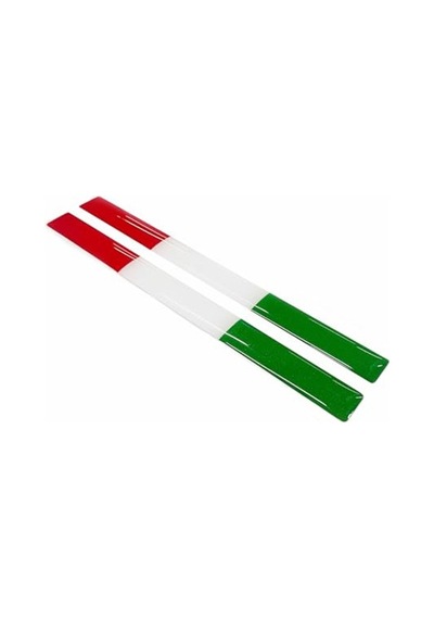 İtalya Bayrağı, 2'li Çubuk 3d Sticker Abanoz