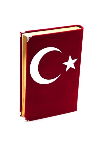 Kadife Plaketli Kuran-I Kerim - Orta Boy - Ayyıldızlı