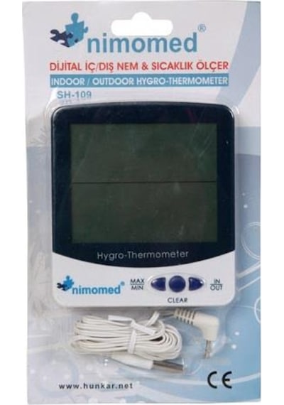 Nimo Dijital İç / Dış Nem & Sıcaklık Ölçer Sh-109