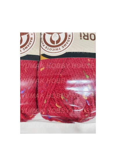 Favori Tweed Kırmızı El Örgü İpi 3 Adet - Renk: 034c