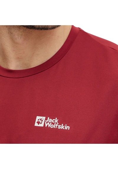 Jack Wolfskın Jack Wolfskin Delgami S S Erkek Kırmızı Tişört 2511 Bordo
