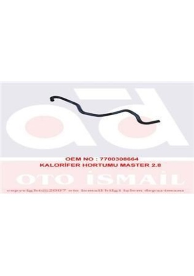 ÜÇEL 15852 KALORİFER HORTUMU MASTER II / MOVANO A 2.8 DTI