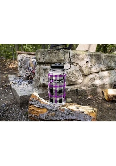Nalgene 32Oz Wide Mouth Purple Plaid