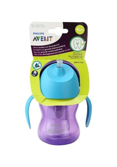 Avent Pipetli Kulplu Damlatmaz Bardak 200 ML Kız Scf 79602