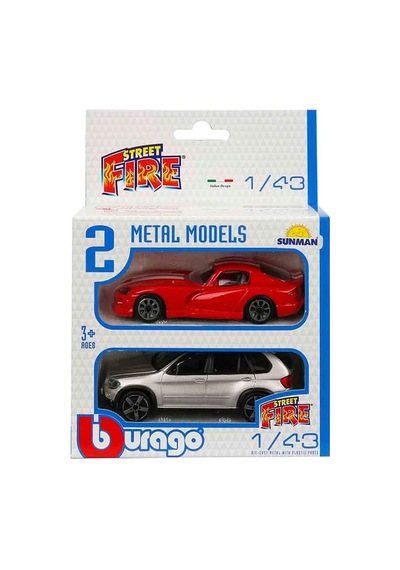 1:43 Street Fire Çiftli Arabalar 2'Li Set