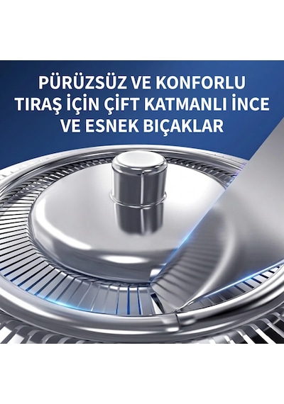 Rq8860 Erkek Bakım Ve Tıraş Seti 5 Bıçaklı Şarj Edilebilir Kel Kafa Ve Yüz Tıraş Makinesi