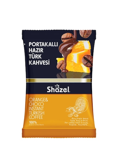 Shazel Portakallı Hazır Türk Kahvesi 100 G X 4 Aromalı