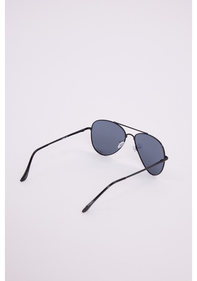 Unisex Oval Damla Model Siyah Çerçeveli Uv 400 Korumalı Güneş Gözlüğü-51229 Çok Renkli
