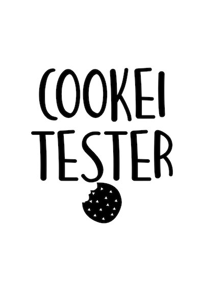 Paybuy Erkek Kurabiye Tester Mizahi Baskılı Pamuklu Tişört Günlük Rahat Beyaz