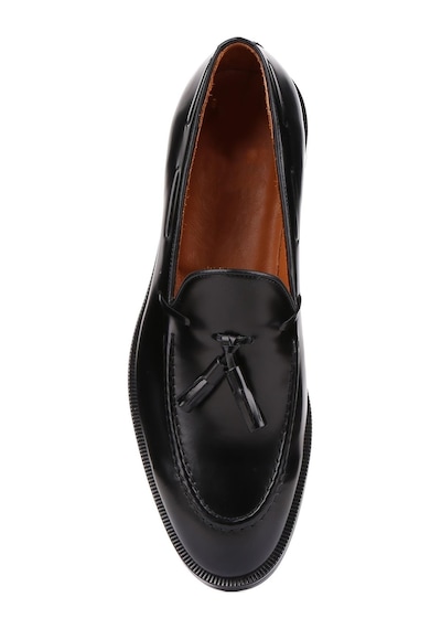 Shoetyle - Siyah Açma Deri Püsküllü Erkek Klasik Ayakkabı 250-7951-836-siyah