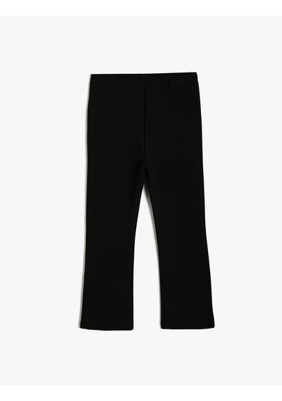 Koton Basic Tayt Beli Lastikli Siyah 5wmg40001ak Siyah