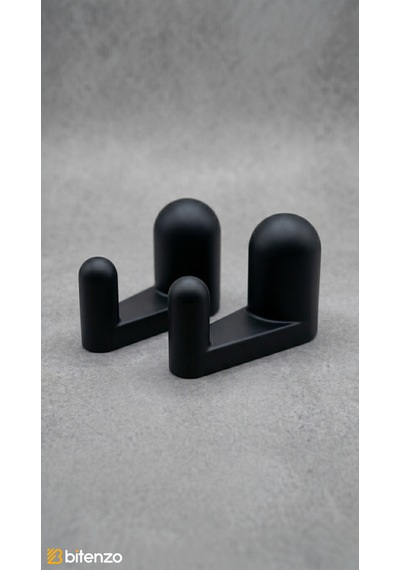 Minimalist Yuvarlak Tasarım Mini Laptop Standı - 2'li Set Taşınabilir Ergonomik Yükseltici - Siyah