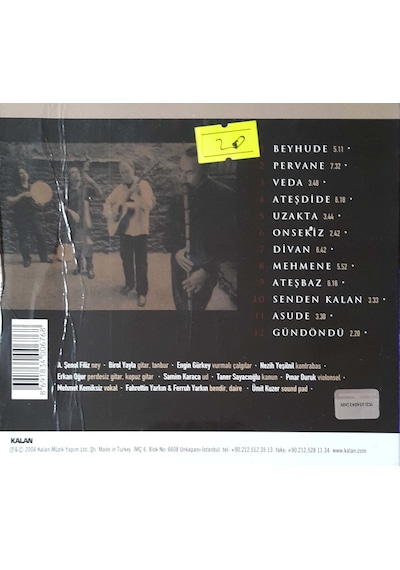 Plak Değildir Cd Dir Cd Pervane Moth Yansımalar A.şenol Filiz B