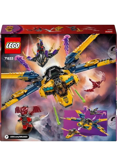 LEGO® NINJAGO® Ras ve Arin'in Süper Fırtına Jeti 71833 - 8 Yaş ve Üzeri Çocuklar için 3 Ninja Minifigürü İçeren Oyuncak Yapım Seti (510P)
