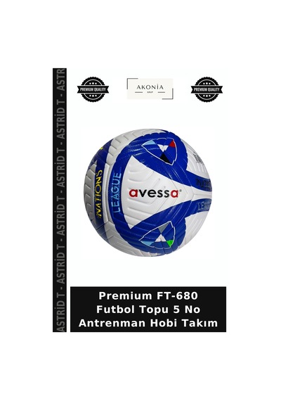 Premium Ft-680 Futbol Topu 5 No Antrenman Hobi Takım Çok Renkli