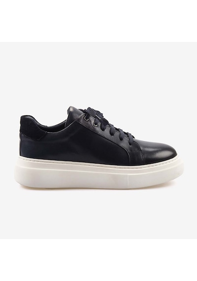Mocassini Hakiki Deri Erkek Bağcıklı Kalın Taban Spor & Sneaker 35110 Laci Sipiro Lacivert