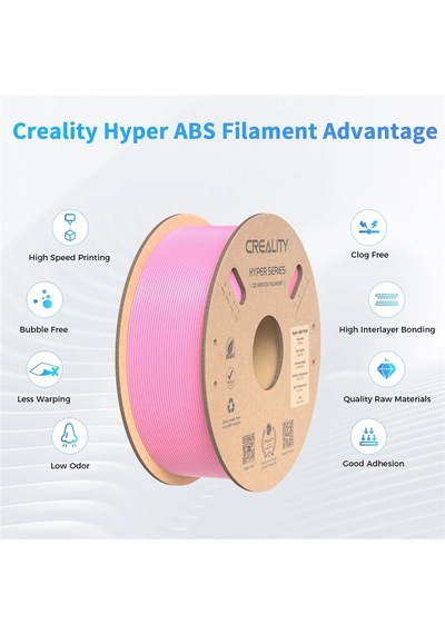 Creality Hyper Abs Pembe Filament 1.75mm 1000gr - Urhanshop Yetkili Satış