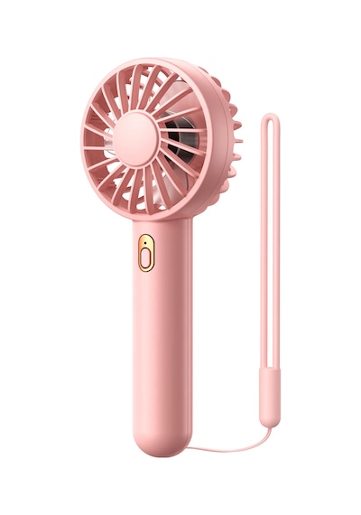Warmco K30 Taşınabilir Şarjlı Mini El Vantilatörü 1800mah 3 Kademeli Standlı Soğutucu Fan Pembe