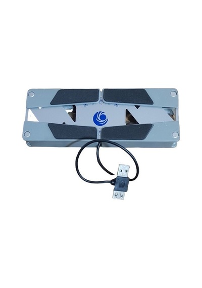 Metal Mini Led Şıklı Notebook Soğutucu Gri
