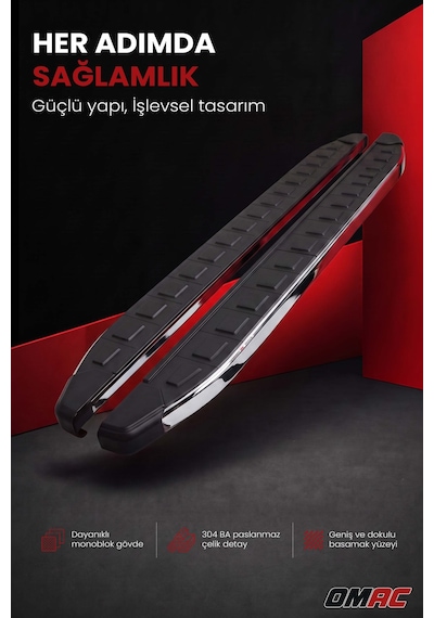 Peugeot 3008 2023-2027 Uyumlu Araca Özel Proside Yan Basamak Krom