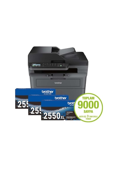 Mfc-l2806dw Fotokopi, Tarayıcı, Faks Wi-fi Mono Lazer Yazıcı+2 Toner