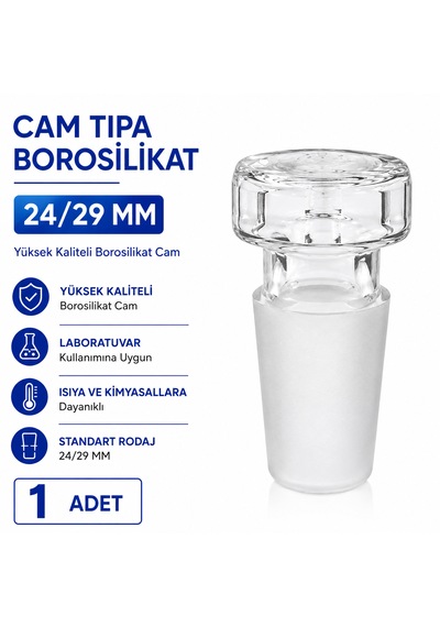 Cam Tıpa Borosilikat 24/29 Mm