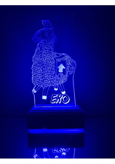 Kişiye Özel 3D Fortnite Lama Masaüstü Led Lamba