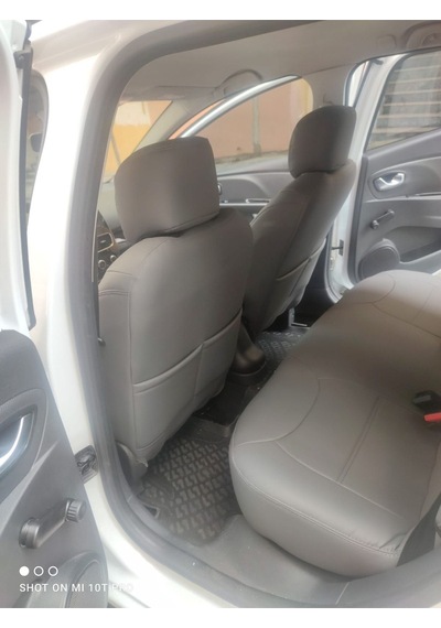 Clio 4 Arka Sırt 2+1 Komple Gri Deri Beyaz Şerit Gri Ip