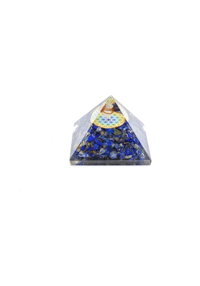 Hakiki Doğal Lapis Lazuli Taşı Orgonit Piramit 175 Gram