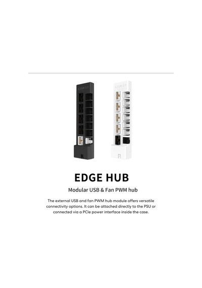 Lexroo Evrensel Usb Ve Pwm Fan Hub, Siyah Eg-hub01b Standart