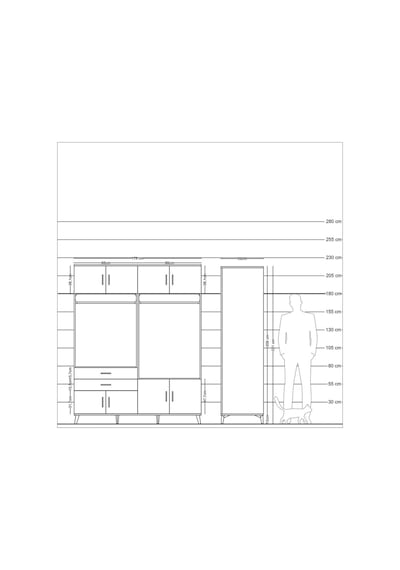 Kronos Gardrop 7 Raflı 2 Çekmeceli 2 Askılı 176x59x221 Aytaşı-çam Çam Kronos Gardrop 7 Raflı 2 Çekmeceli 2 Askılı 176x59x221 Aytaşı-çam Çam
