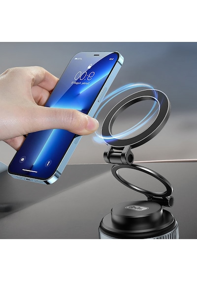 Go Des Gd-hd238 360 Derece Dönebilen Vakum Özellikli Magnetik Telefon Tutucu Siyah