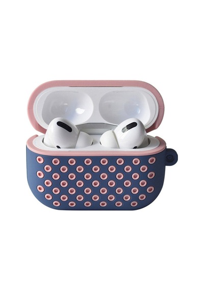 Airpods Pro 2 2.nesil Spor Delikli Kılıf - Mavi-pembe