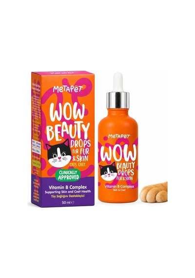 Kedi Tüy Dökülmesi Önleyici Vitamin Damlası, Tüy Dökümü Önleyici, B Complex Biotin Çinko, Kolajen, Balık Yağı - 50 Ml
