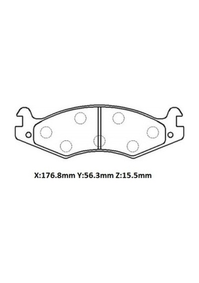 Jeep Wrangler 87/89 Ön Fren Balatası Disk 176.8x56.3x15.5 Bramax - Fren Ve Ekipmanları