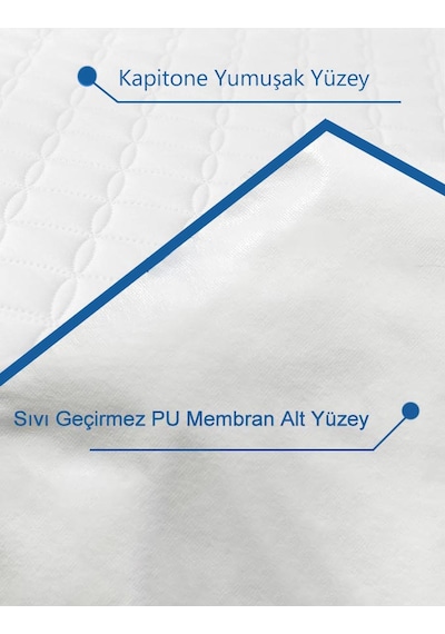 2'li Sıvı Geçirmez Kapitone Bebek Alt Değiştirme Pedi 75 x 90 CM Alt Açma