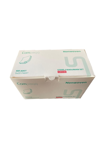 Compaqq Spanç 7,5 7,5 Cm 4 Katlı 100 Adet 4 Kutu