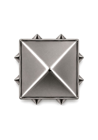 Süs Tırnaklı Gümüş Renk Çakma Kare Piramit 5 Mm 20 Adet Metal Trok