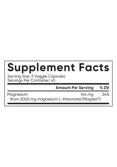 Sports Research Magtein Magnesium L-threonate 2000 Mg 135 Bitkisel Kapsül Aromasız