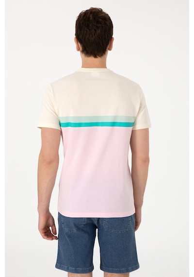 U.S. Polo Assn. Erkek Regular Fit Bisiklet Yaka Açık Pembe Tişört 50306899-VR078