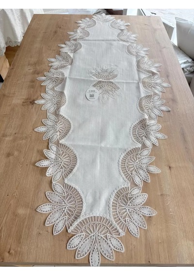 Salon Takımı Çeyizlik Runner Set 5 Parça Keten Ranır Masa Konsol Sehpa Örtüsü Lady Diğer