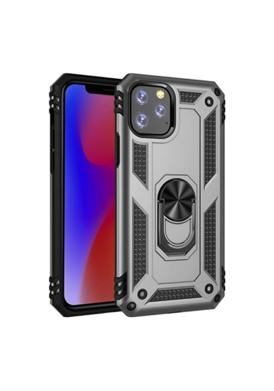 Ally Apple Uyumlu iPhone 11 Pro Max 6.5Inch Yüzüklü Kilif Armor Shockproof R 143467810 - Renk / Gri