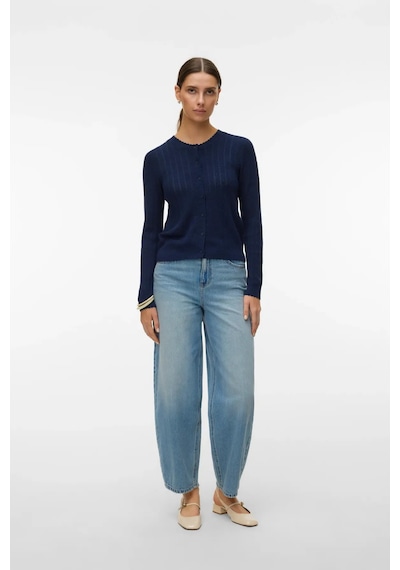 Vero Moda Kadın Vmnewlex Bisiklet Yaka Uzun Kollu Hırka 10340562 Lacivert Lacivert