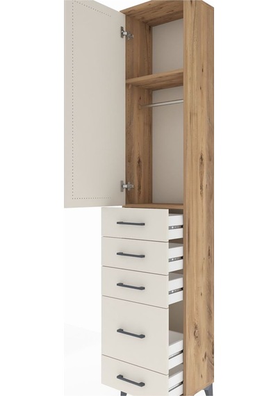 Arges Dolap 2 Raflı 5 Çekmeceli Tek Askılı 44x30x221 Çam-aytaşı Çam Arges Dolap 2 Raflı 5 Çekmeceli Tek Askılı 44x30x221 Çam-aytaşı Çam