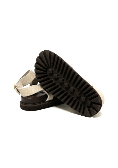 Terlik Kadın Zaha Embossed G106323 Genuins Leather Chalk Leather Chalk
