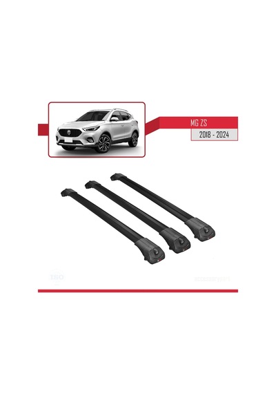 Mg Zs 2018 Ve Sonrası İle Uyumlu Ace-1 Ara Atkı Tavan Barı Siyah 3 Adet Bar