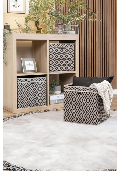 Bohe Çok Amaçlı Raf Düzenleyici Dekoratif Kutu Dolap Organizer Baza Altı Hurç 30 X 30 X 30