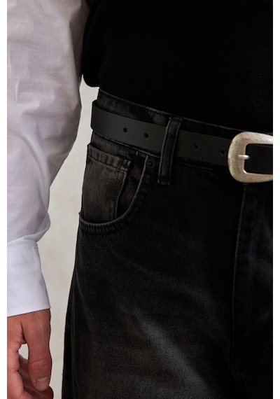 Erkek Ekstra Baggy Jean Pantolon Antrasit
